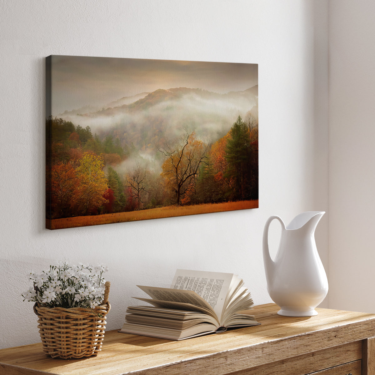 Photography Study Autumn Mist - Canvas Art Print