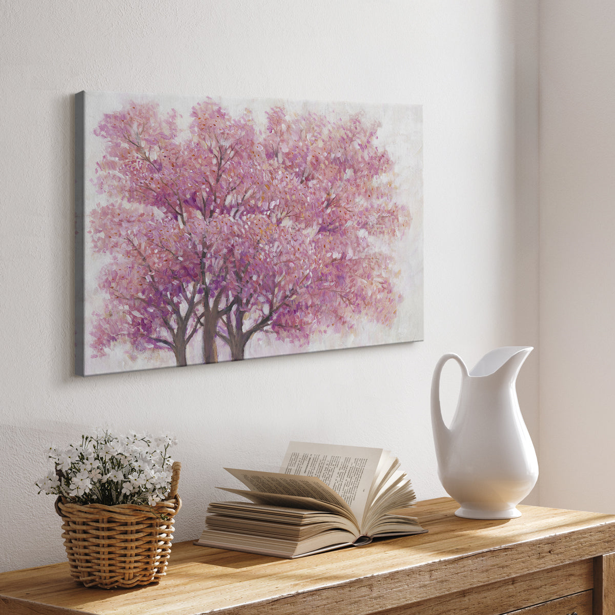 Pink Cherry Blossom Tree I - Canvas Art Print