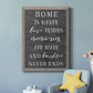 Love Resides - Premium Canvas Framed in Barnwood - Ready to Hang