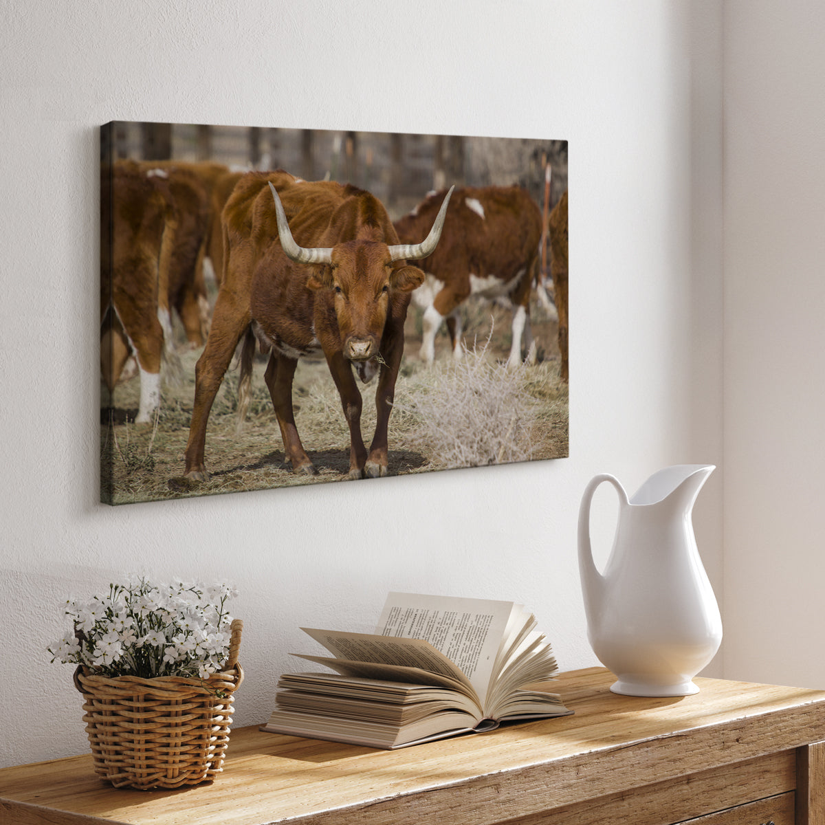 Longhorns - Canvas Art Print