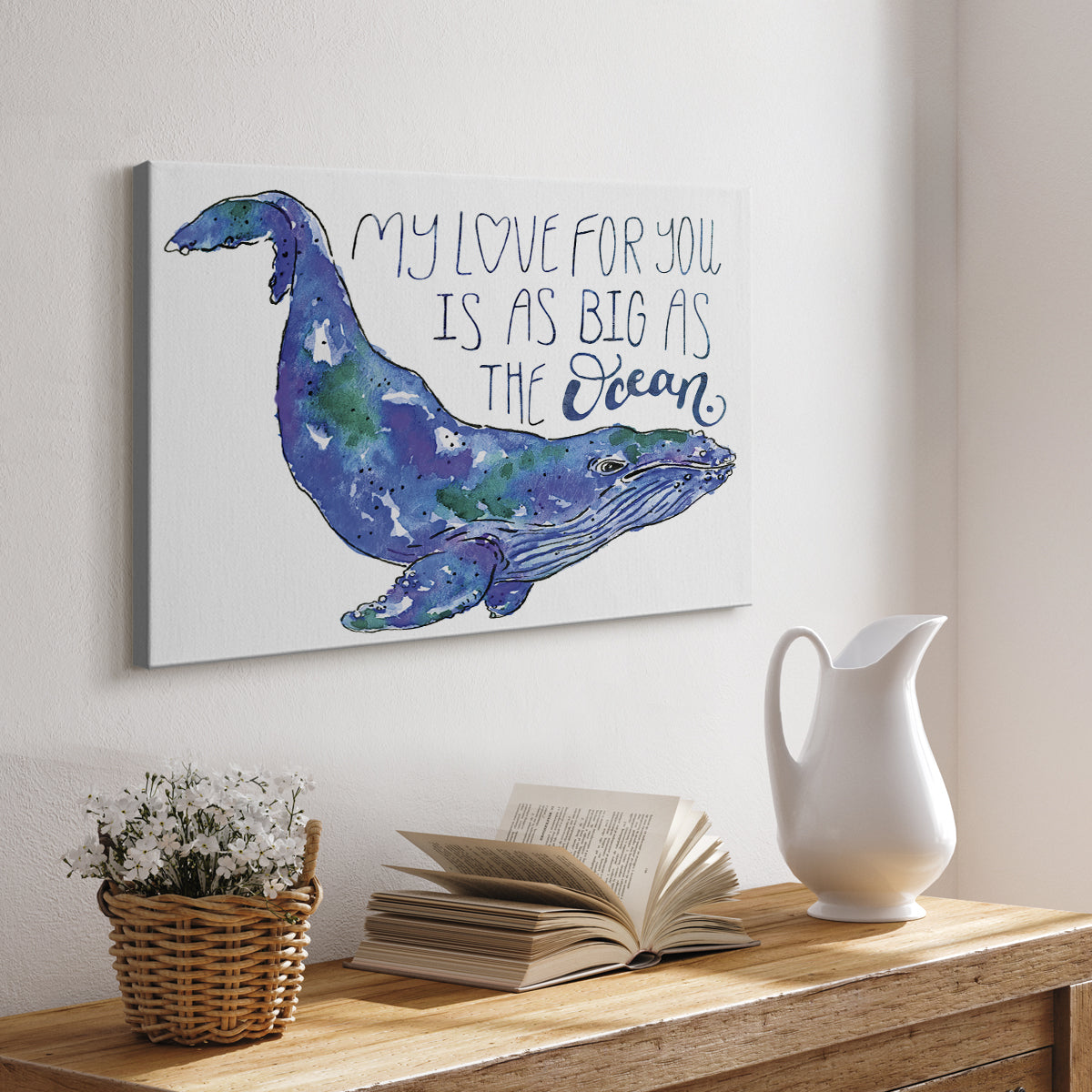 Whale Love II - Canvas Art Print