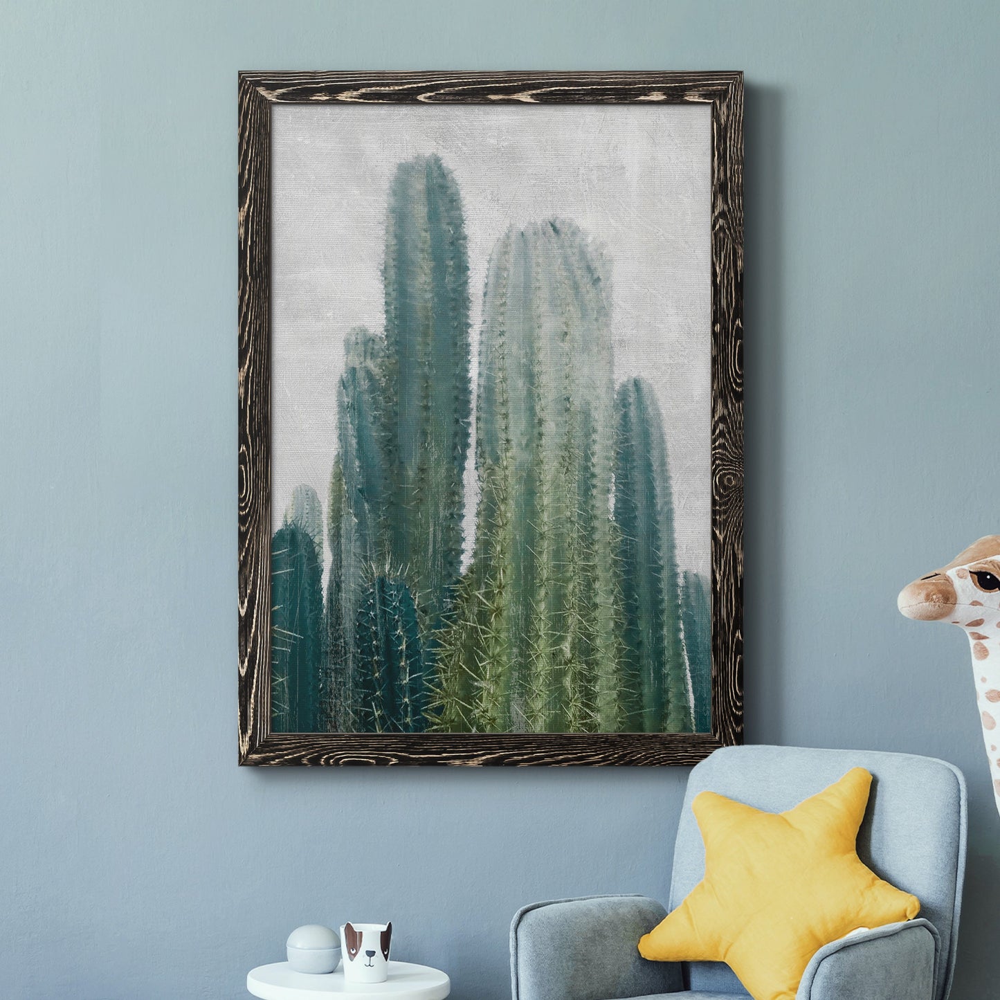 Aruba Cacti II - Barnwood Framed Canvas Print