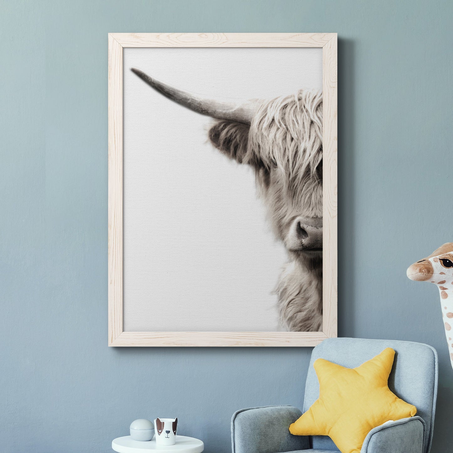 Highland Cattle - Premium Canvas Framed in Barnwood - Ready to Hang