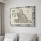Bordered Map of England & Wales - Canvas Art Print