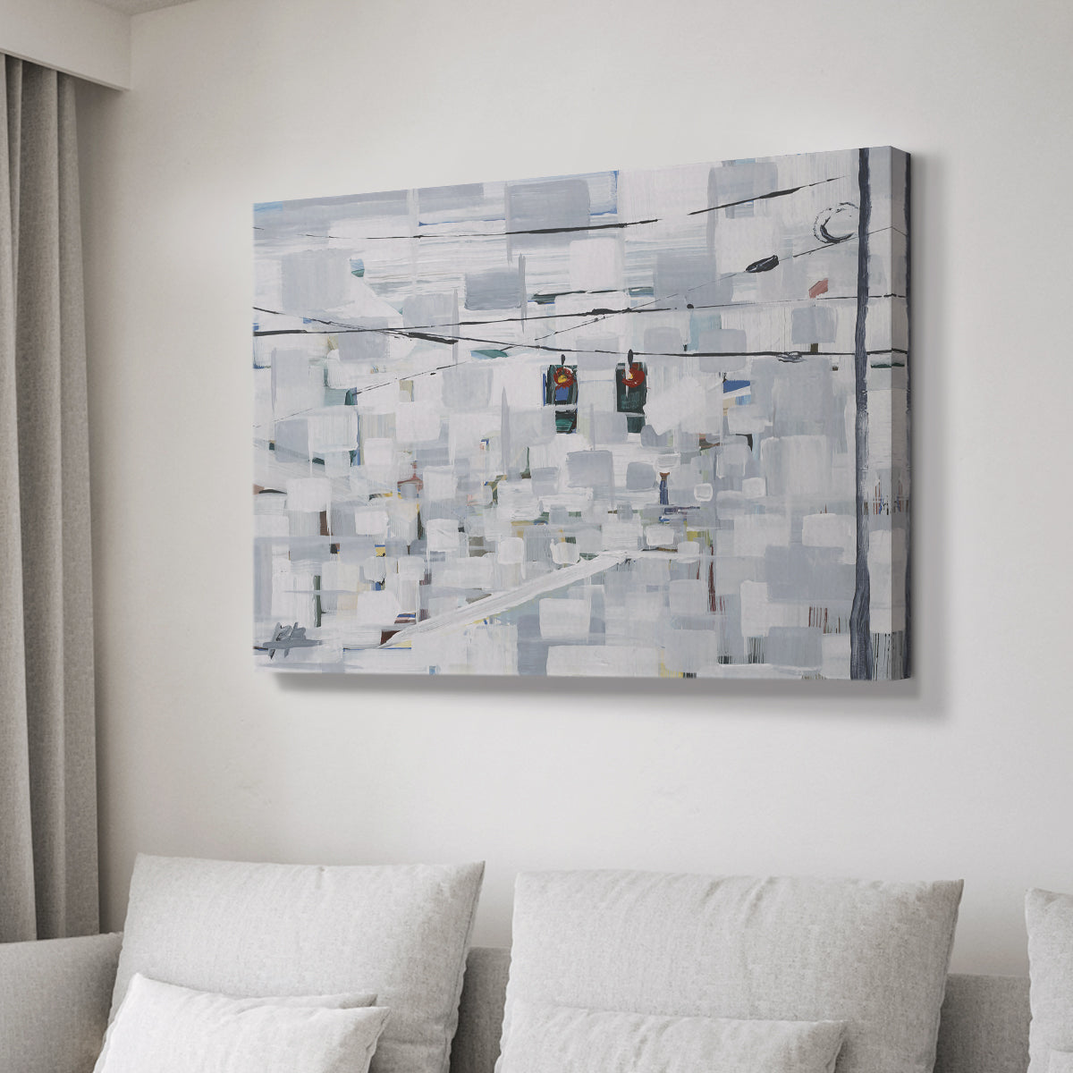 Stop on White - Canvas Art Print