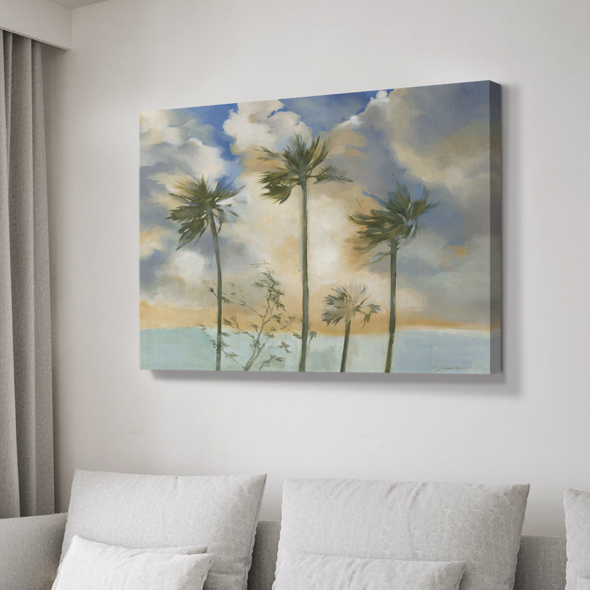 Palms in the Wind - Canvas Art Print