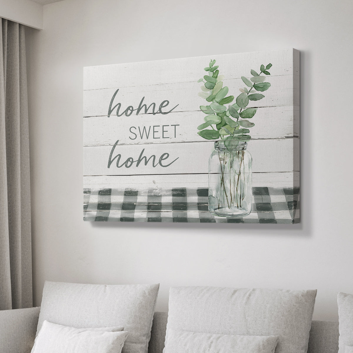 Eucalyptus Home Sweet Home - Canvas Art Print