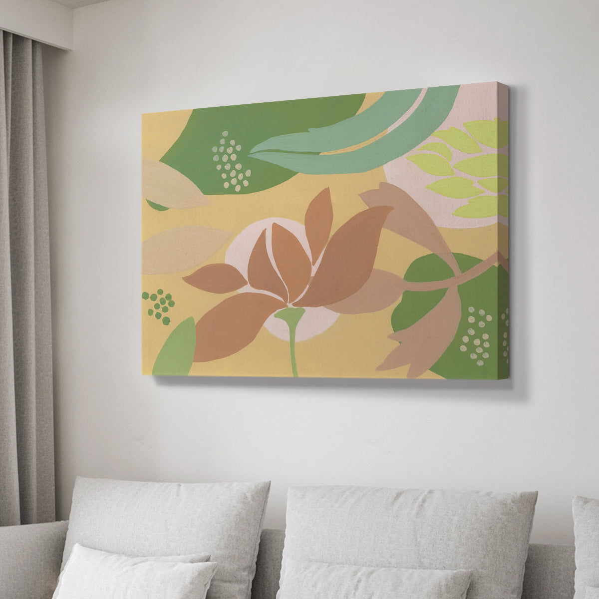 Neutral Blooms I - Canvas Art Print