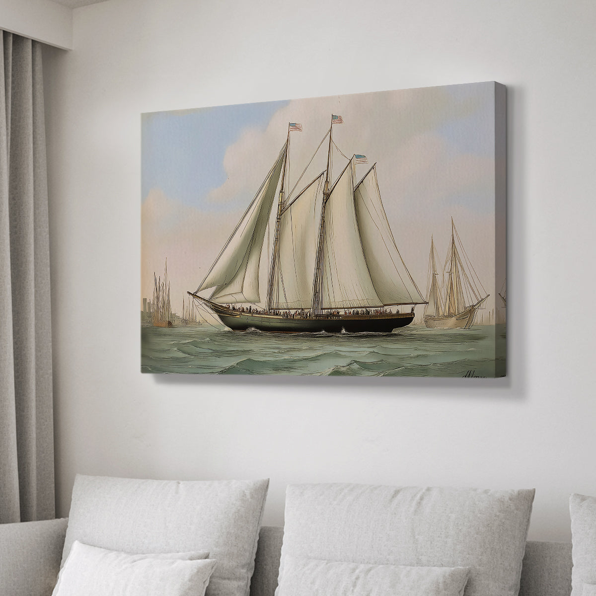 Vintage Ship XLVI - Canvas Art Print