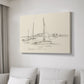 Coastal Contour Sketch I - Canvas Art Print