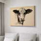 Charcoal Cow II - Canvas Art Print