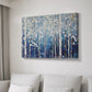 Blue Abstract Forest XXXVIII - Canvas Art Print