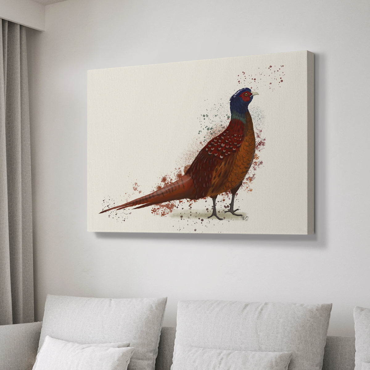 Pheasant Splash 4 - Canvas Art Print