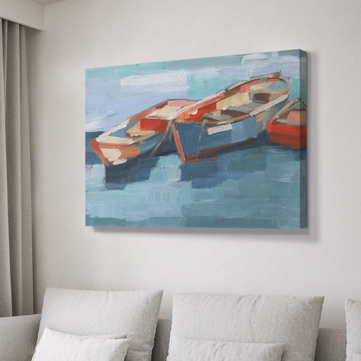 Primary Boats I - Canvas Art Print