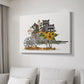 Raccoon Wheelbarrow - Canvas Art Print