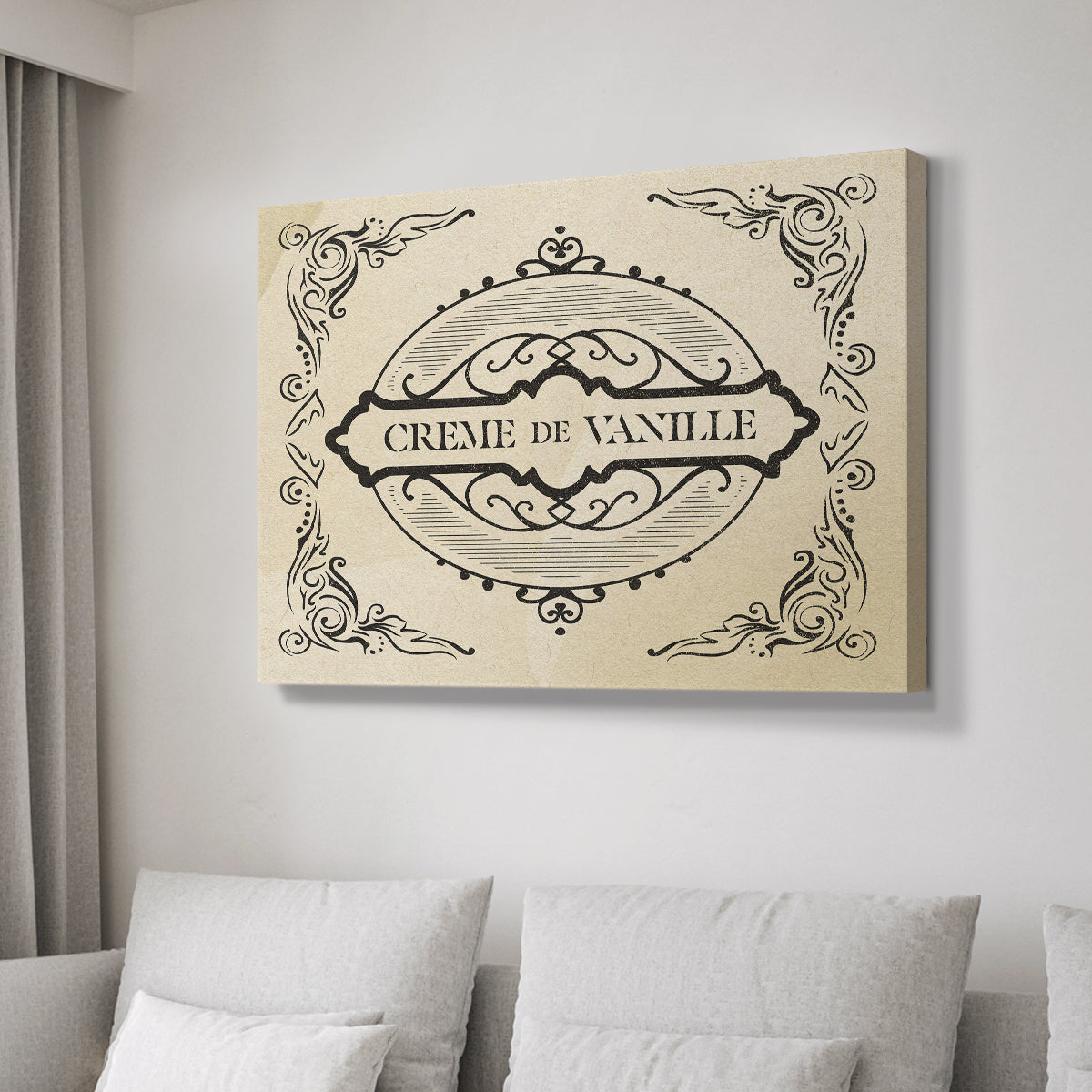 Antique French Label II - Canvas Art Print