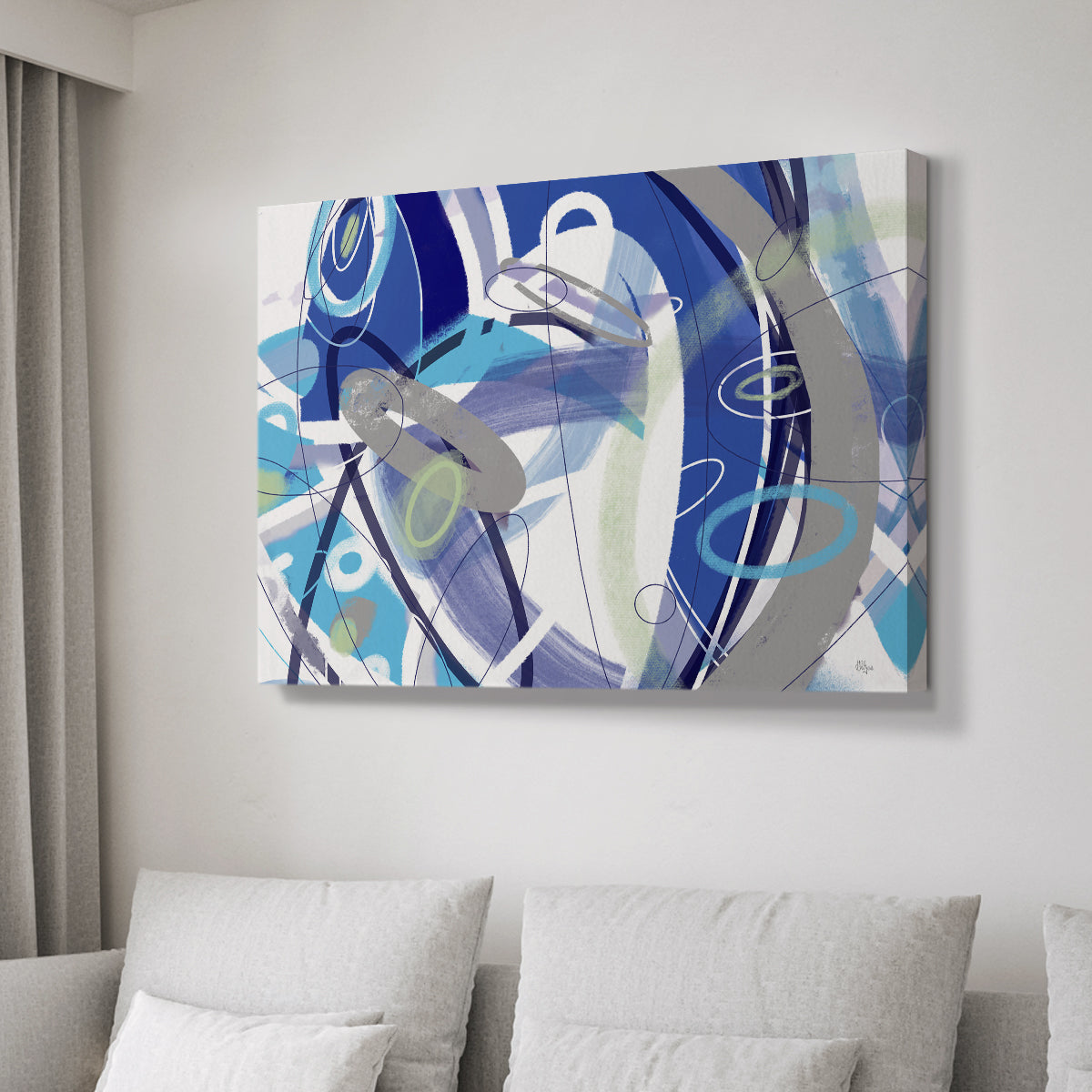 Blue Flow - Canvas Art Print