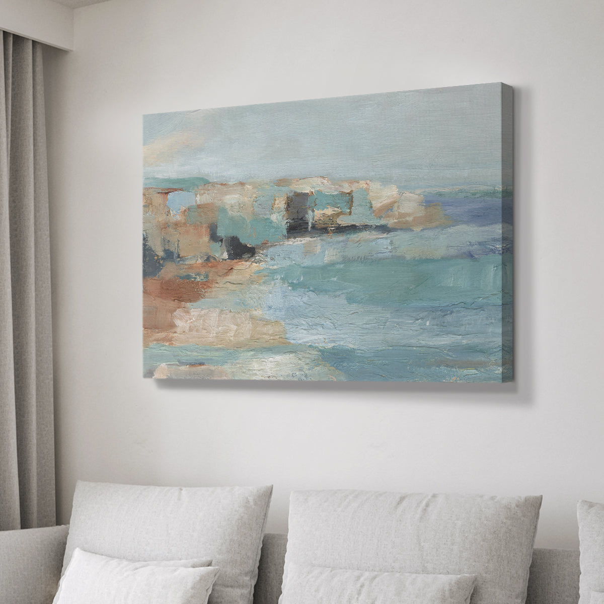 Turquoise Cliff Wall I - Canvas Art Print