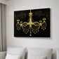 Golden Chandelier - Canvas Art Print