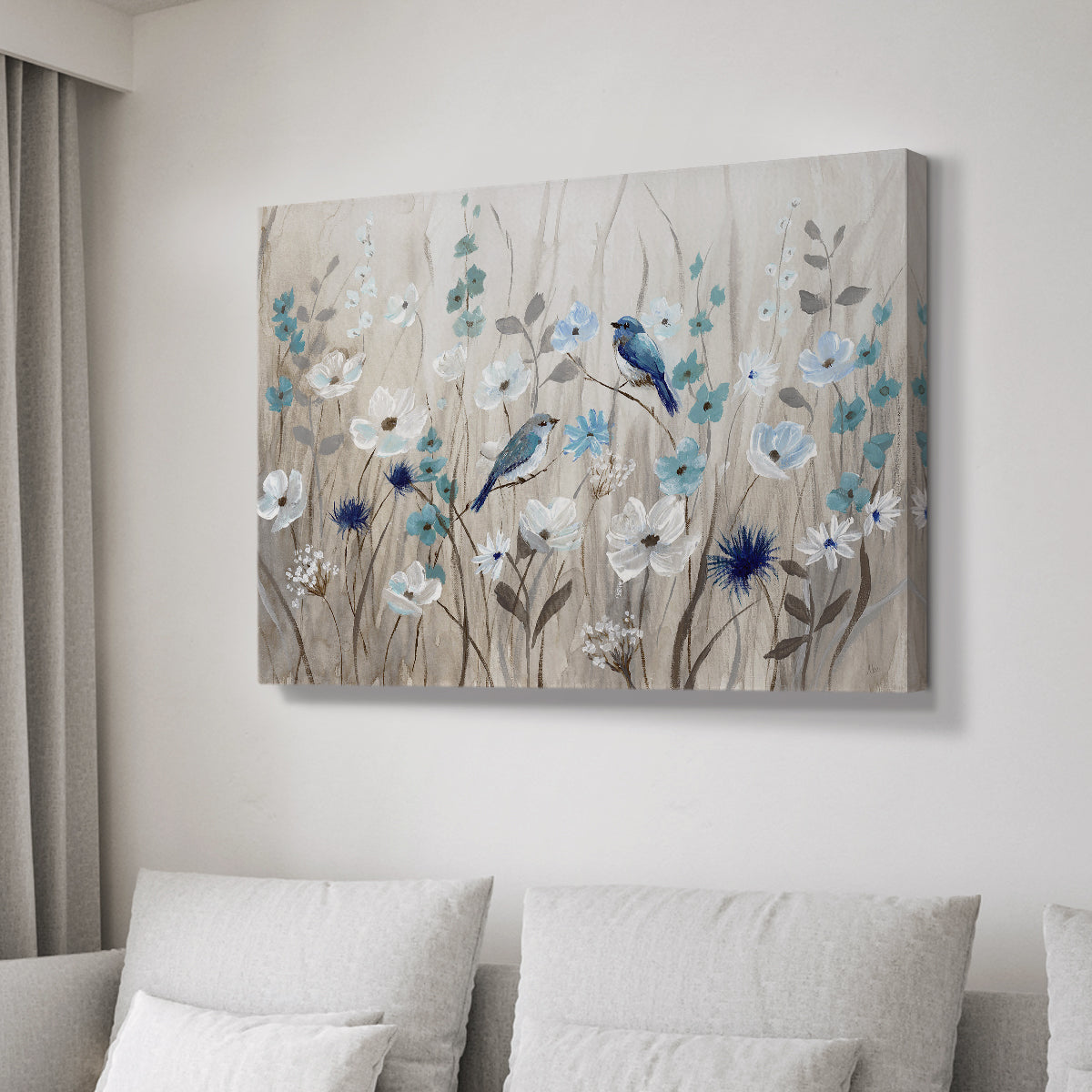 Bluebirds in Spring - Canvas Art Print