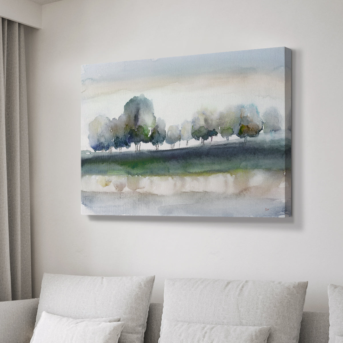 Warm Meadowline Indigo - Canvas Art Print