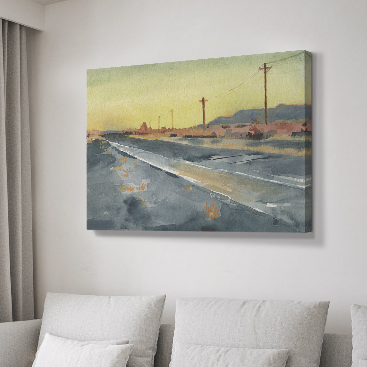 Deserted Highway I - Canvas Art Print