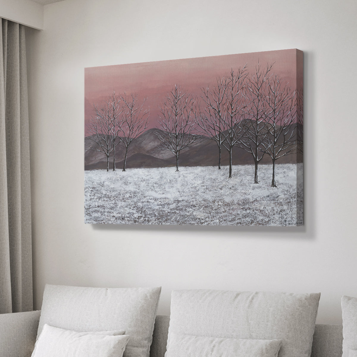 Sunset Snowfall II - Canvas Art Print