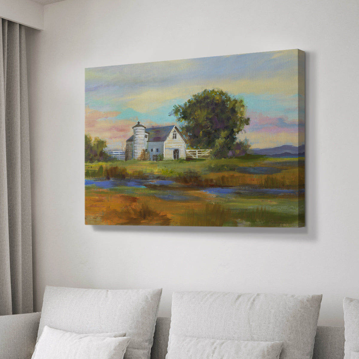 Down By The Barn - Canvas Art Print