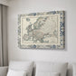 Bordered Map of Europe - Canvas Art Print