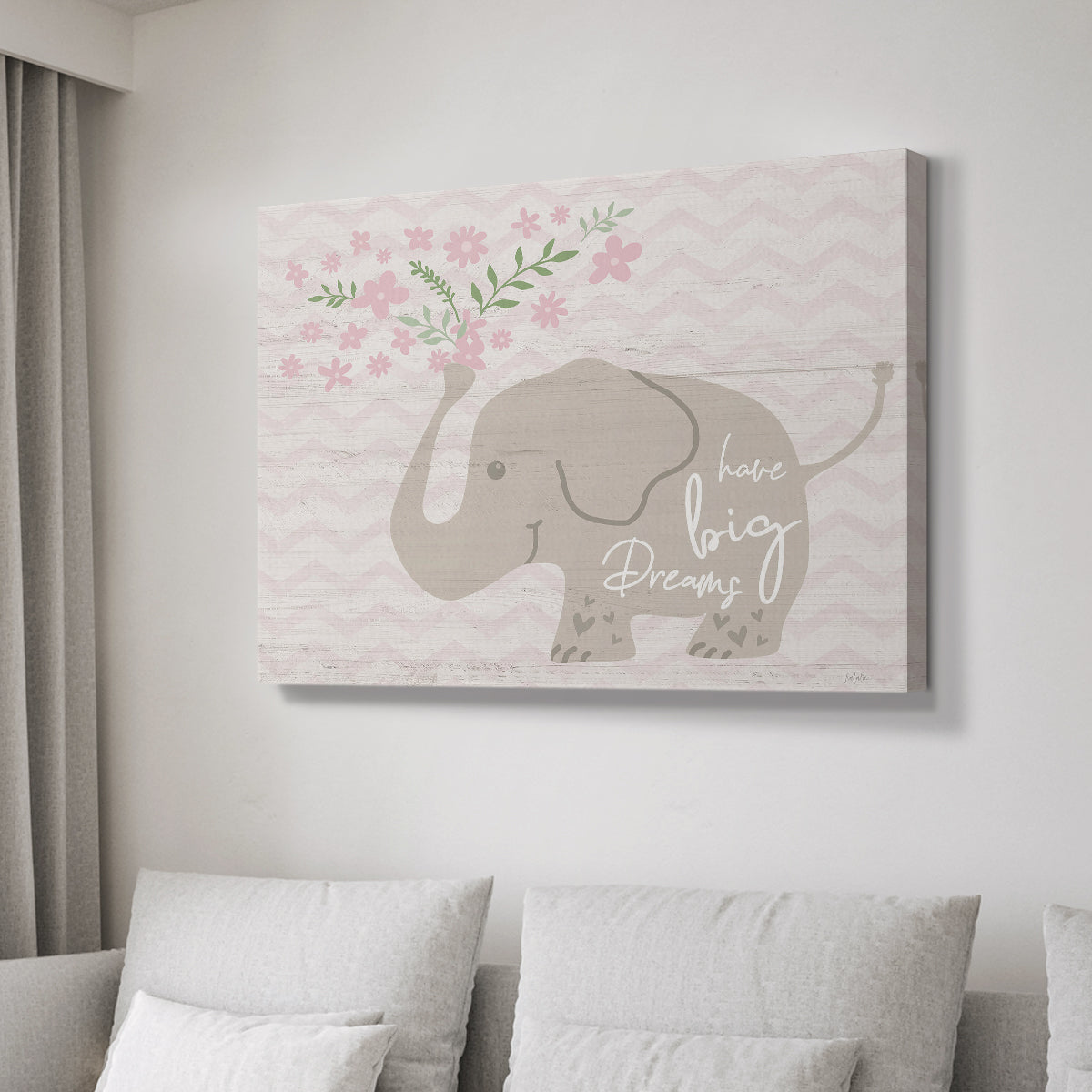 Floral Elephant - Canvas Art Print