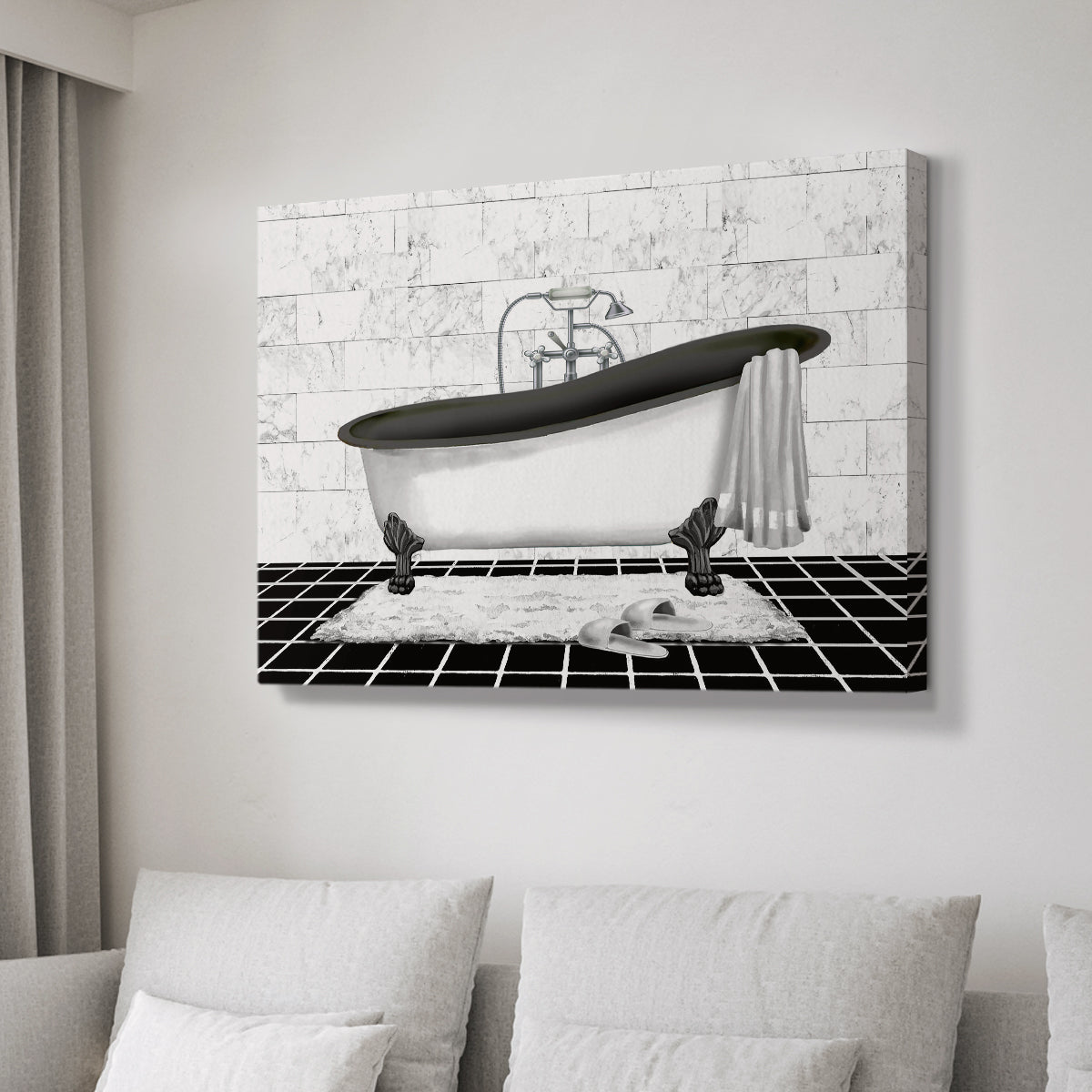 Modern Bath II - Canvas Art Print