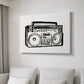 Boombox Sketch - Canvas Art Print