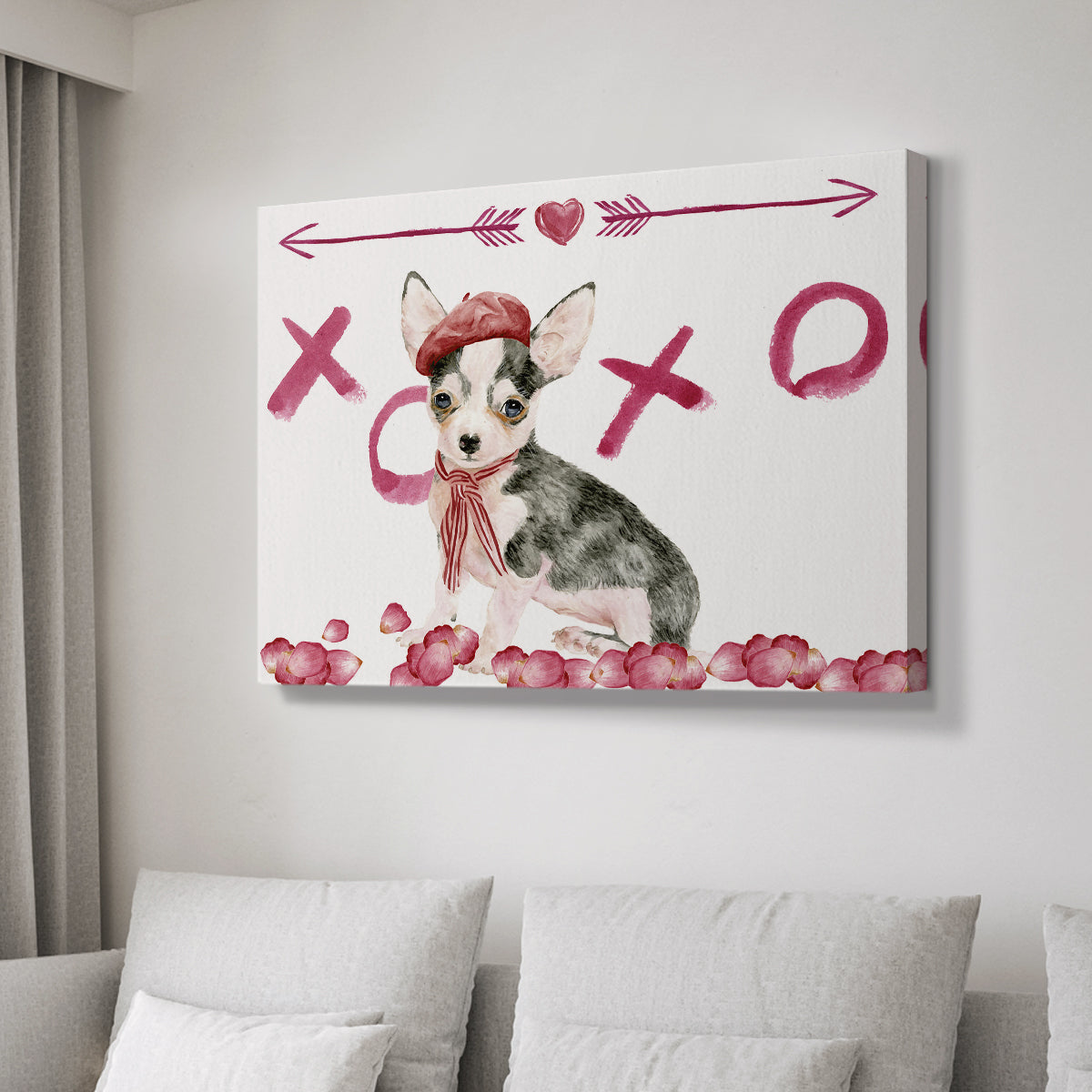Puppy Valentine Collection A - Canvas Art Print