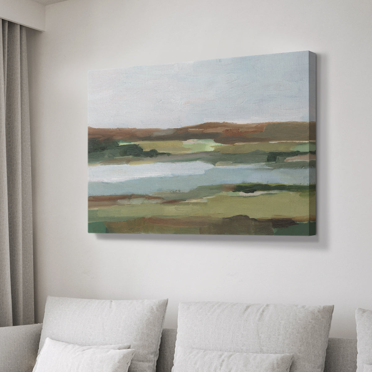Autumn River Crossing II - Canvas Art Print