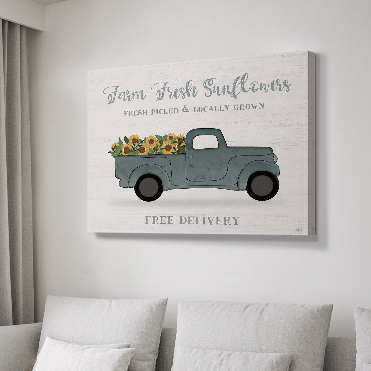 Farmers Market Truck - Canvas Art Print