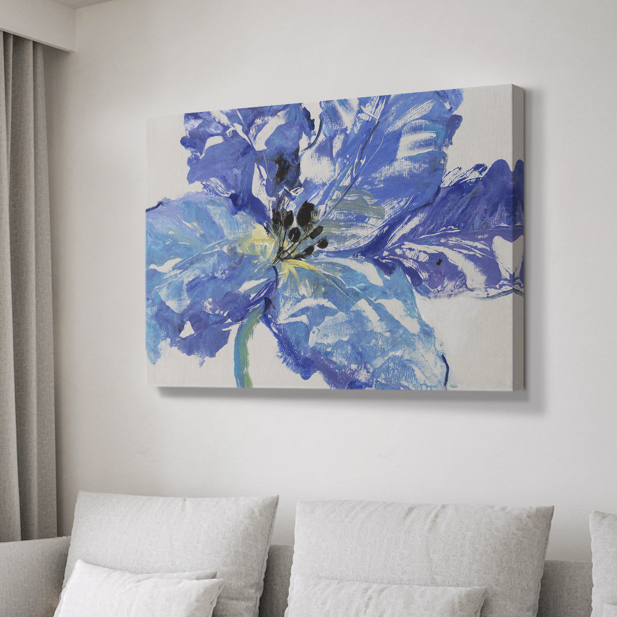 Fleur Bleue I - Canvas Art Print