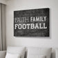Faith Family Football - Canvas Art Print