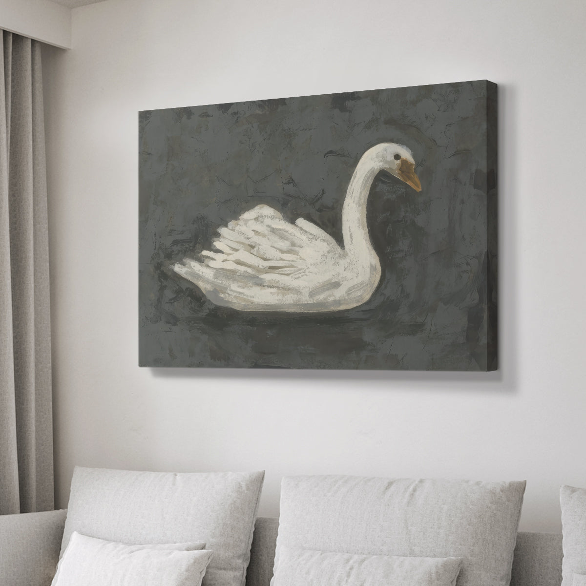 White Swan/Black Swan II - Canvas Art Print