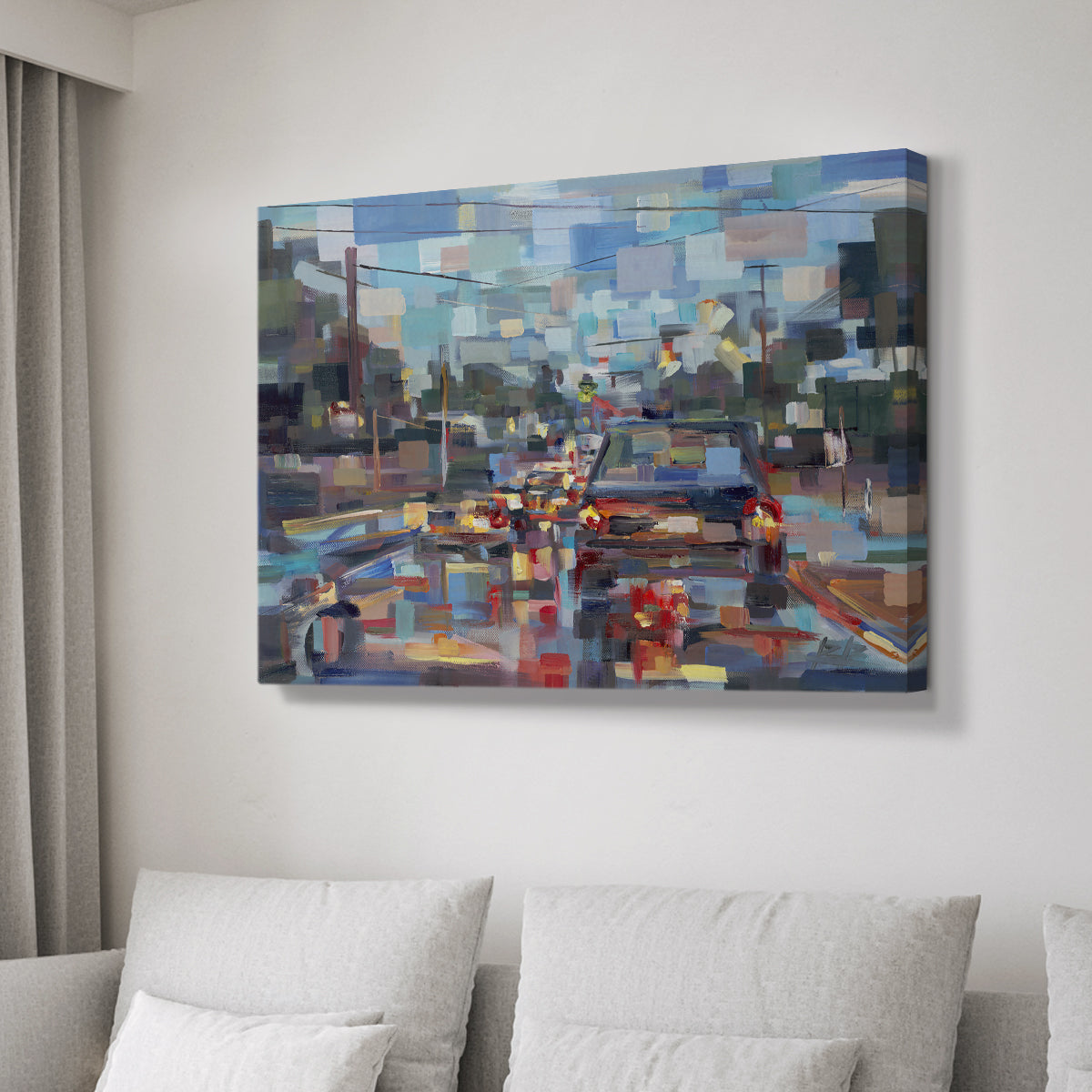 Red Traffic - Canvas Art Print