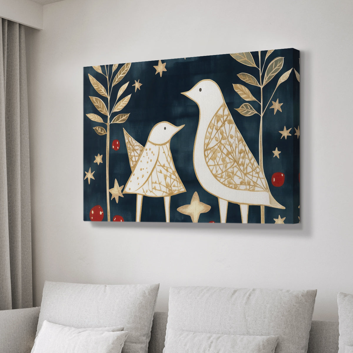 Christmas Birds LXXXIV - Canvas Art Print