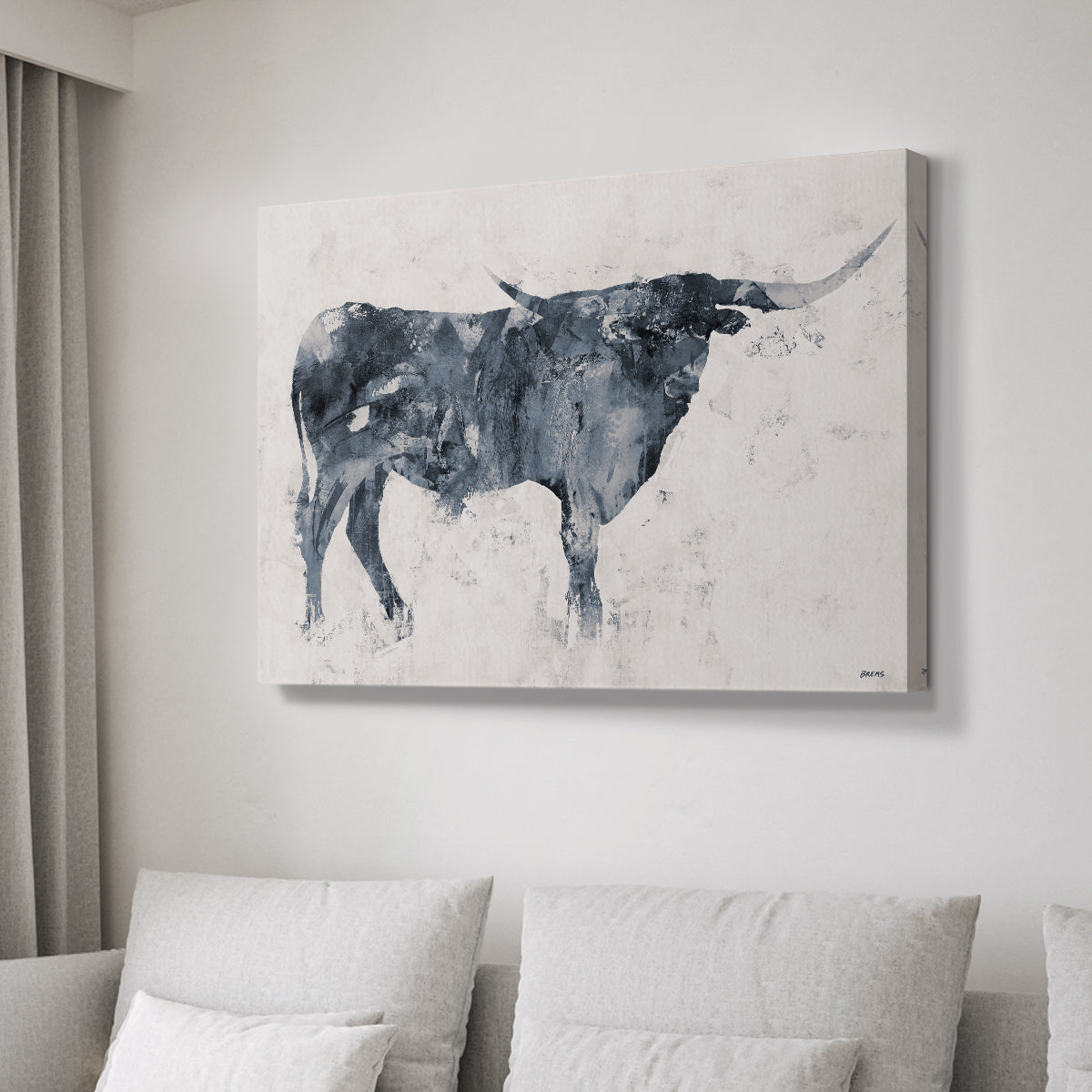 Long Horn - Canvas Art Print