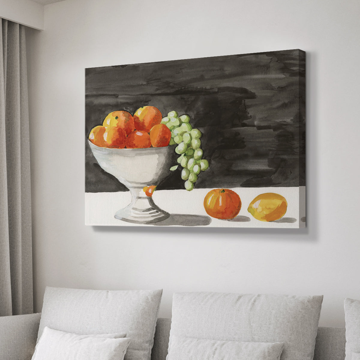 Watercolor Fruit Bowl II - Canvas Art Print