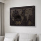 Black Gold Map - Canvas Art Print