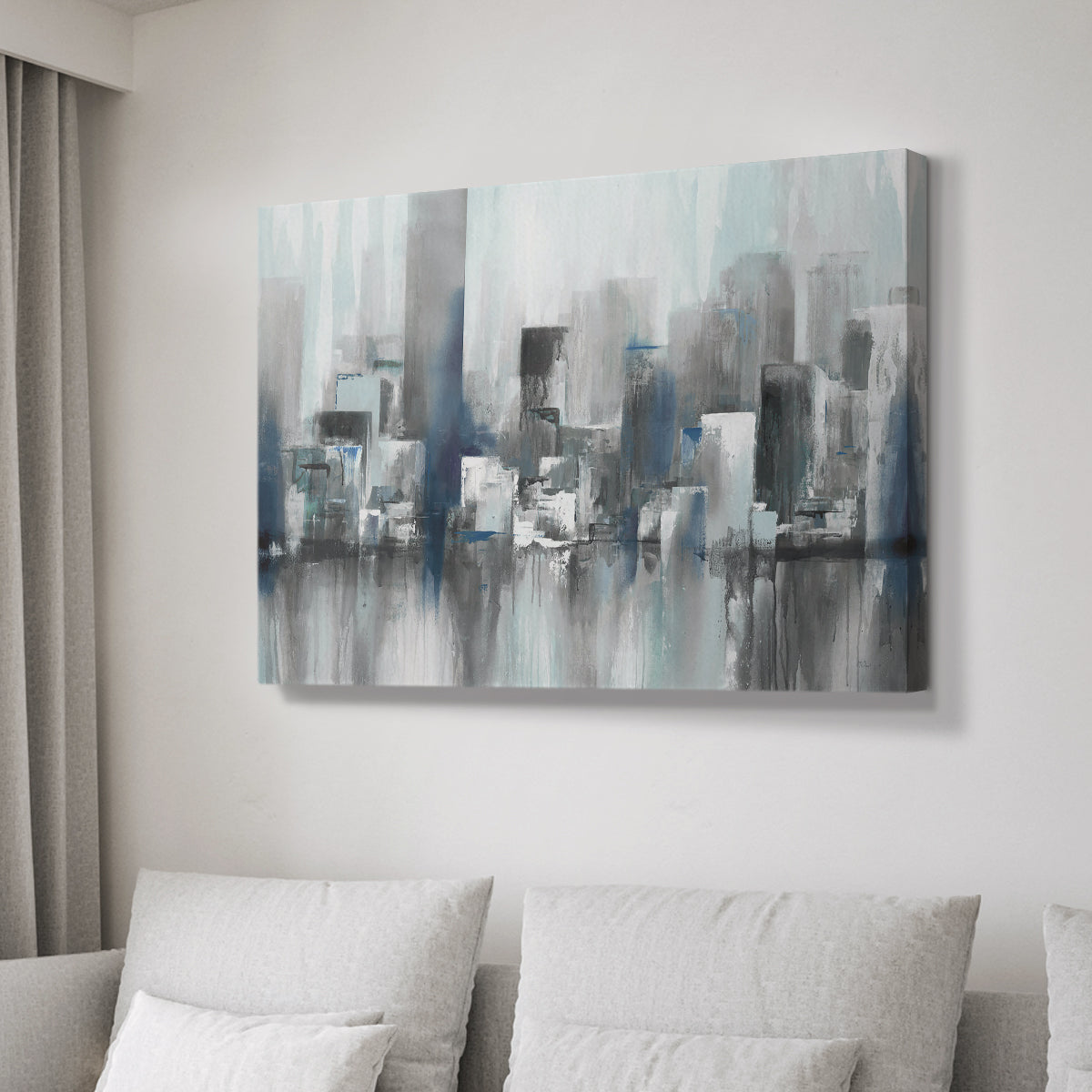 Cityscape in Blues - Canvas Art Print