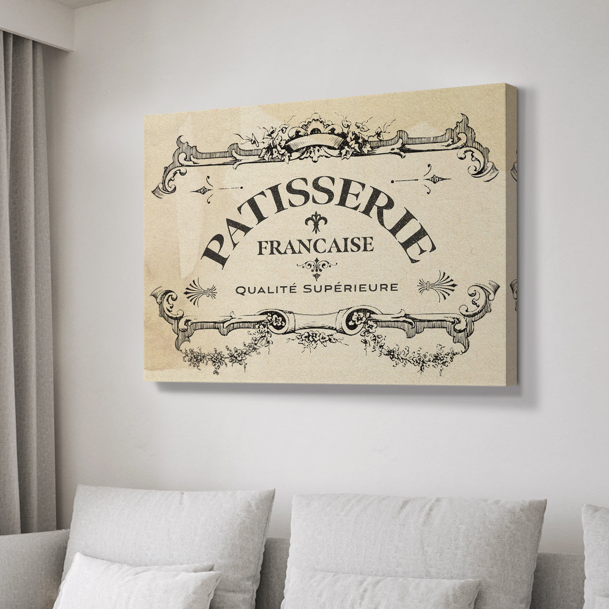 Antique French Label I - Canvas Art Print