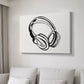 Headphones Sketch - Canvas Art Print