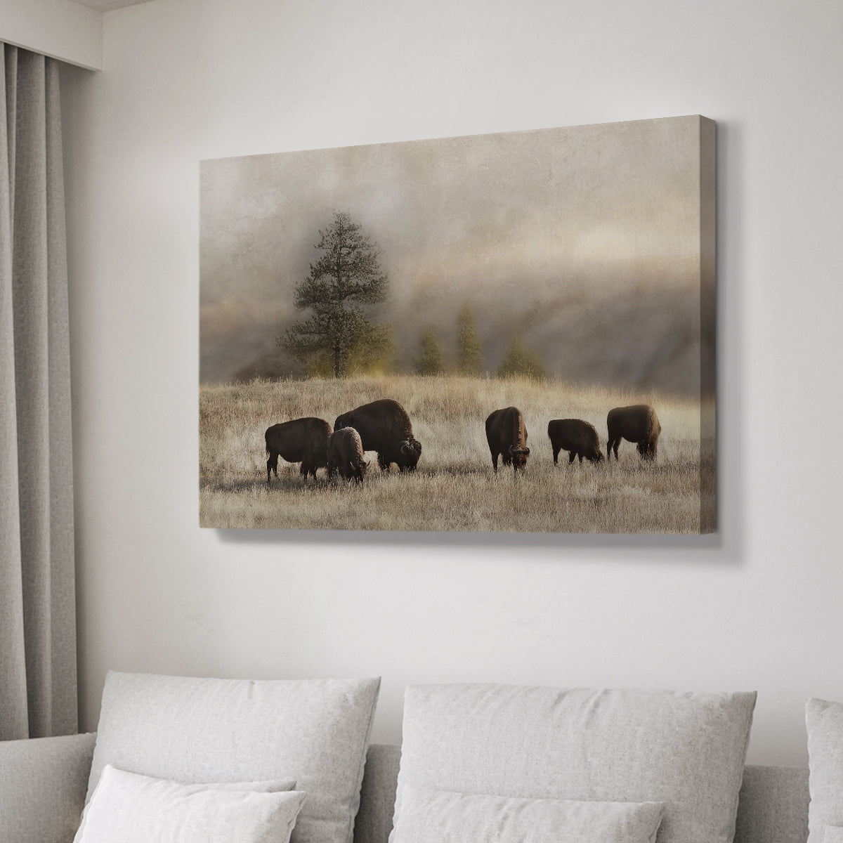 Ridge Grazing - Canvas Art Print