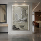 Canvas art print of an Art Nouveau interior scene of a woman reclining in a private alcove displayed as a statement piece in a spacious interior.