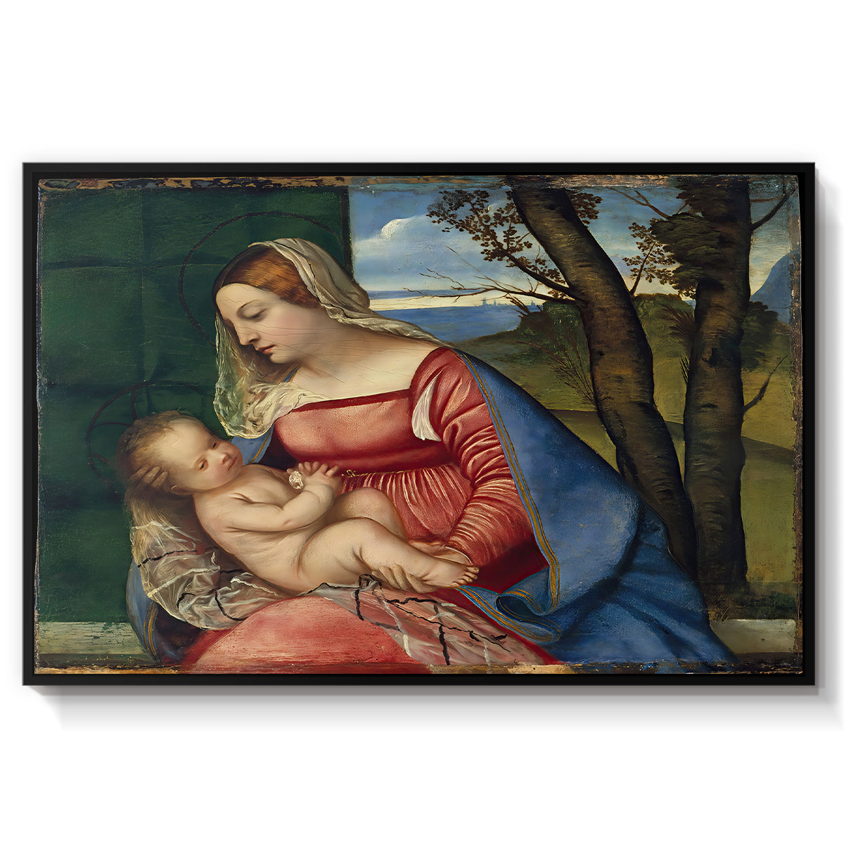 Madonna and Child, c. 1508 - Floater Framed Canvas Print