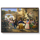 Romans Gathered for Merriment at an Osteria, 1839 - Floater Framed Canvas Print